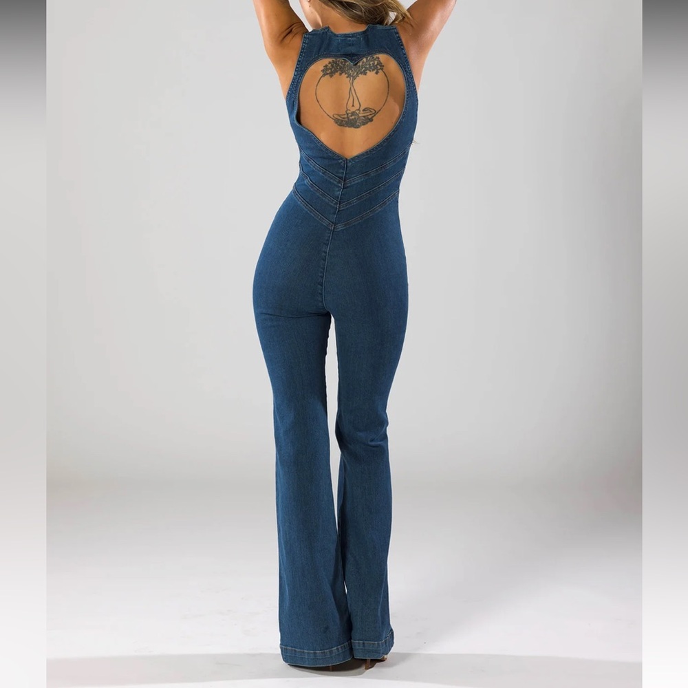 Revice denim heartthrob jumpsuit